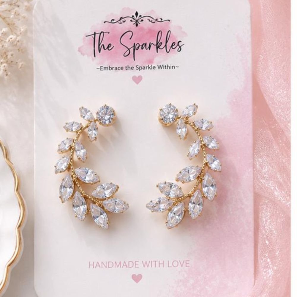 Marquise Crystal Vine Statement Earrings