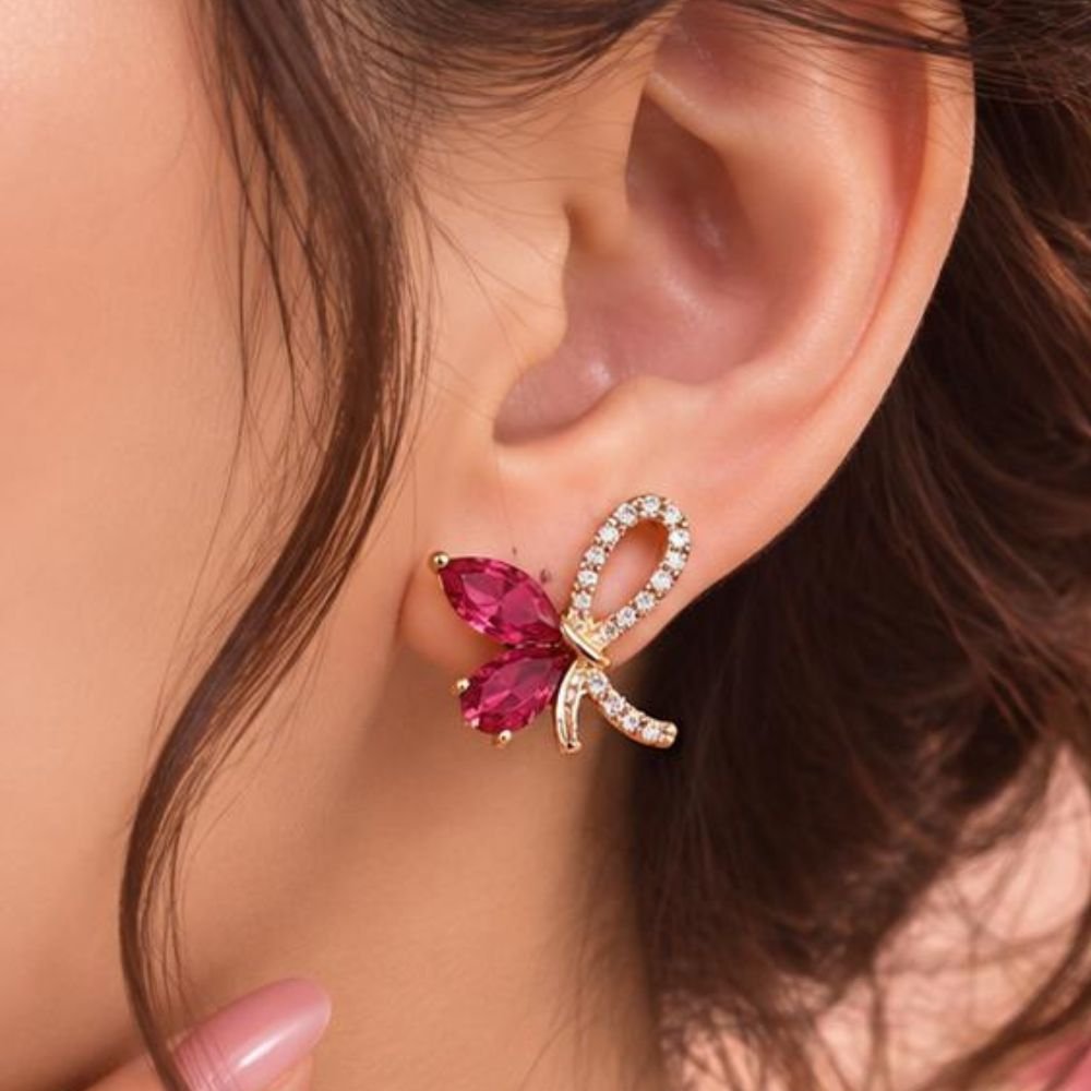 Marquise Butterfly Bow Earrings - Image 15