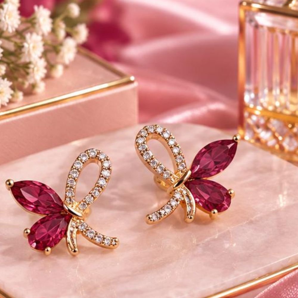 Marquise Butterfly Bow Earrings