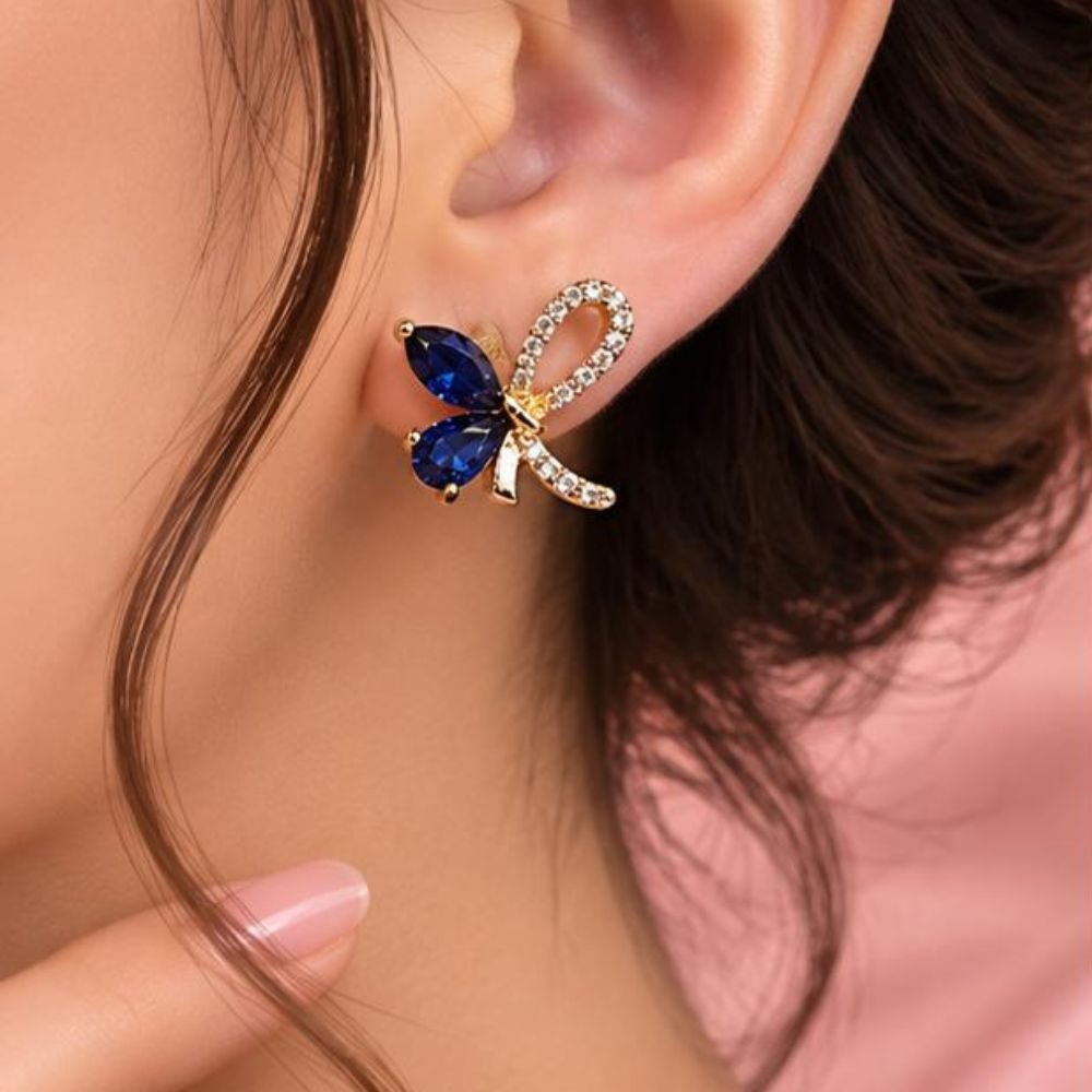 Marquise Butterfly Bow Earrings - Image 13