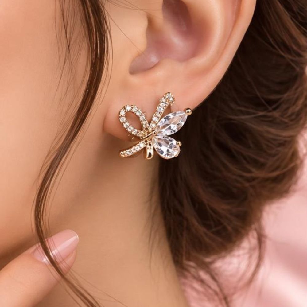 Marquise Butterfly Bow Earrings - Image 12