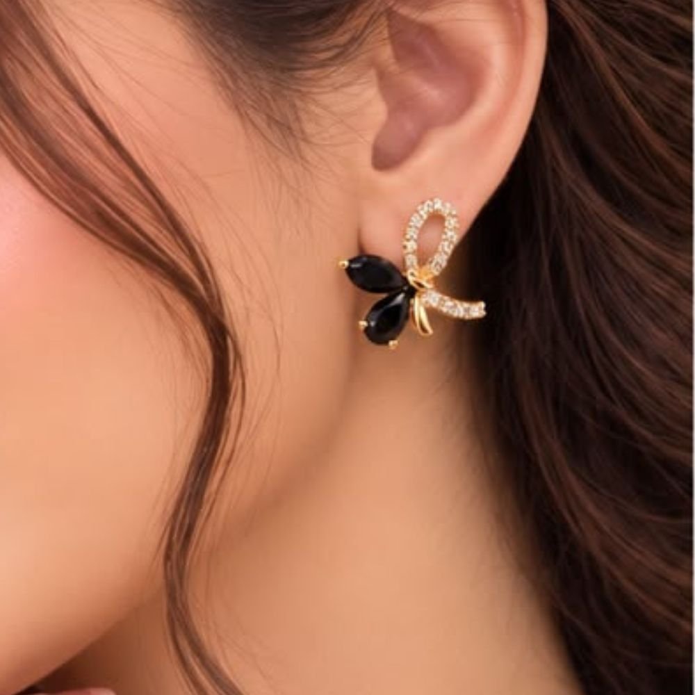 Marquise Butterfly Bow Earrings - Image 11