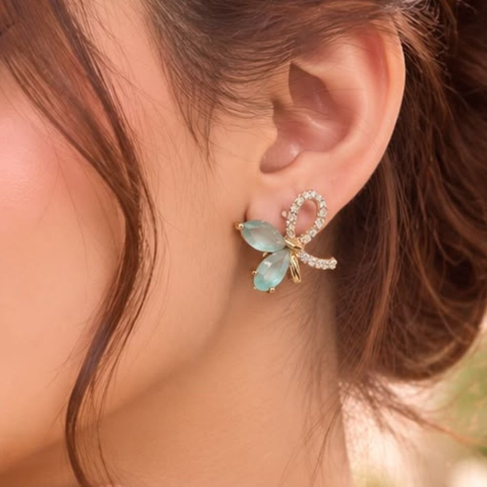 Marquise Butterfly Bow Earrings - Image 10