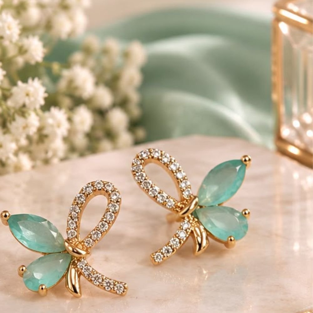 Marquise Butterfly Bow Earrings - Image 7