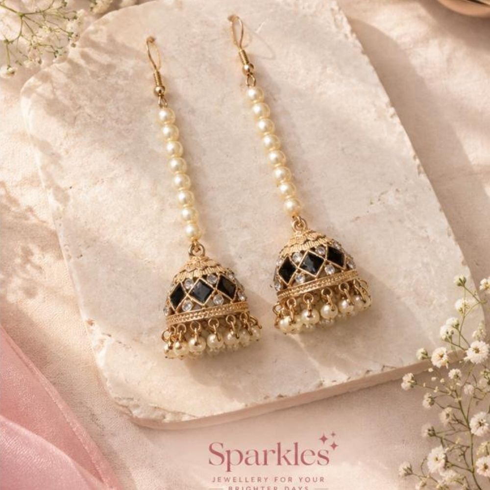 Meenakari Pearl Royale Jhumkay