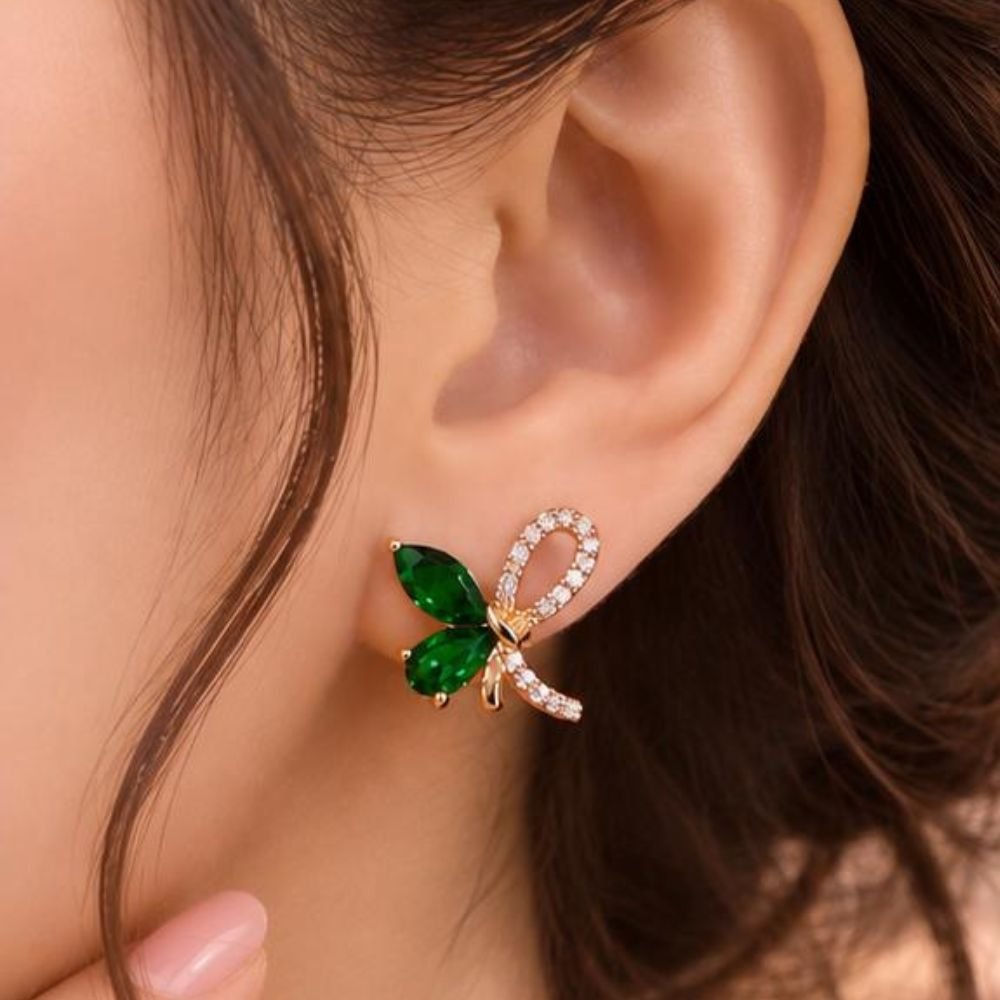 Marquise Butterfly Bow Earrings - Image 9